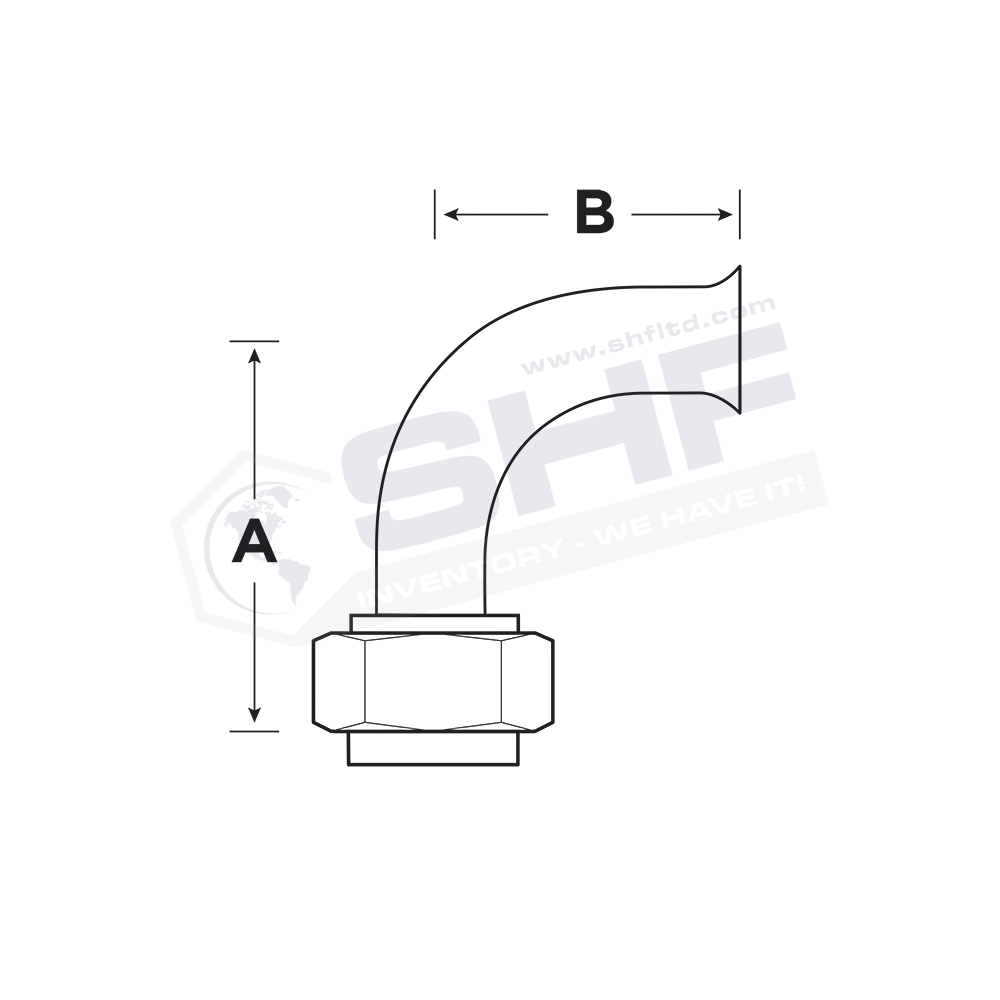 09_SHFWO-FJ90T-Hex_Weld_On_x_Female_JIC_37deg_Swivel-90deg_Tube_Assembly
